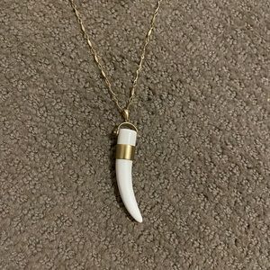 Shark tooth gold necklace